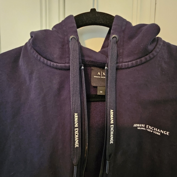 Used Medium Men's Back Armani Exchange Zip-Up Hoodie - Picture 3 of 15